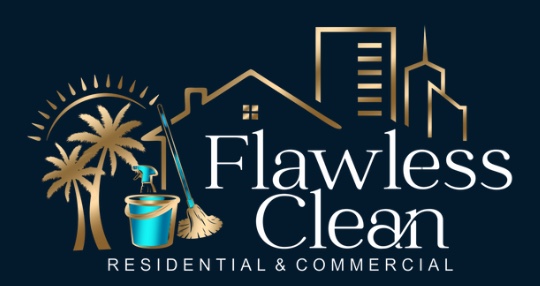 The logo for a residential and commercial cleaning company